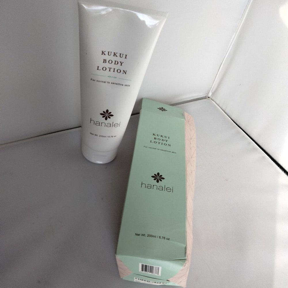 KUKUI BODY LOTION hanalei hawaii NOS 200ml NOS box is munched